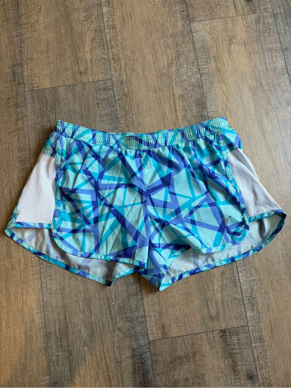 Old Navy Turquoise and Blue Geometric Athletic Shorts